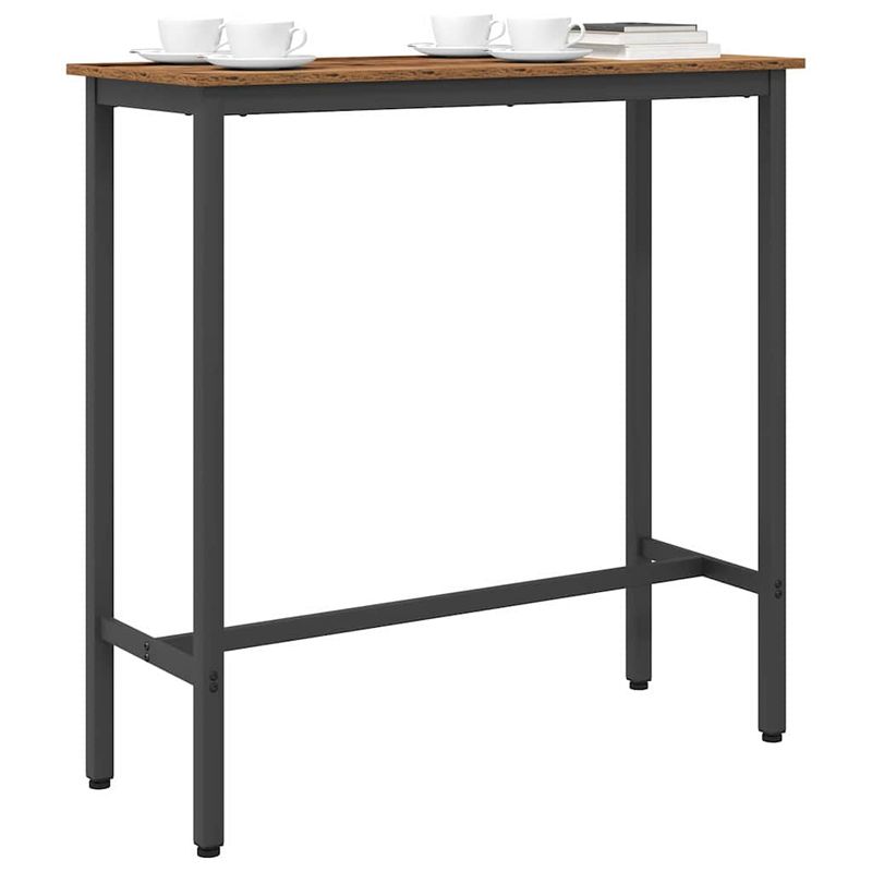 Casa si Gradina - Mobilier - Mese si birouri - Mese living - Masa Lemn vechi 100 x 40 x 100,5 cm Lemn ingineresc si otel - Infinity.ro