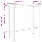 Casa si Gradina - Mobilier - Mese si birouri - Mese living - Masa Lemn vechi 100 x 40 x 100,5 cm Lemn ingineresc si otel - Infinity.ro