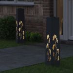 Casa si Gradina - Corpuri si surse de iluminat - Iluminat exterior - Felinare - Lumina LED Solara pentru Alei 2 pcs Antracit - Infinity.ro
