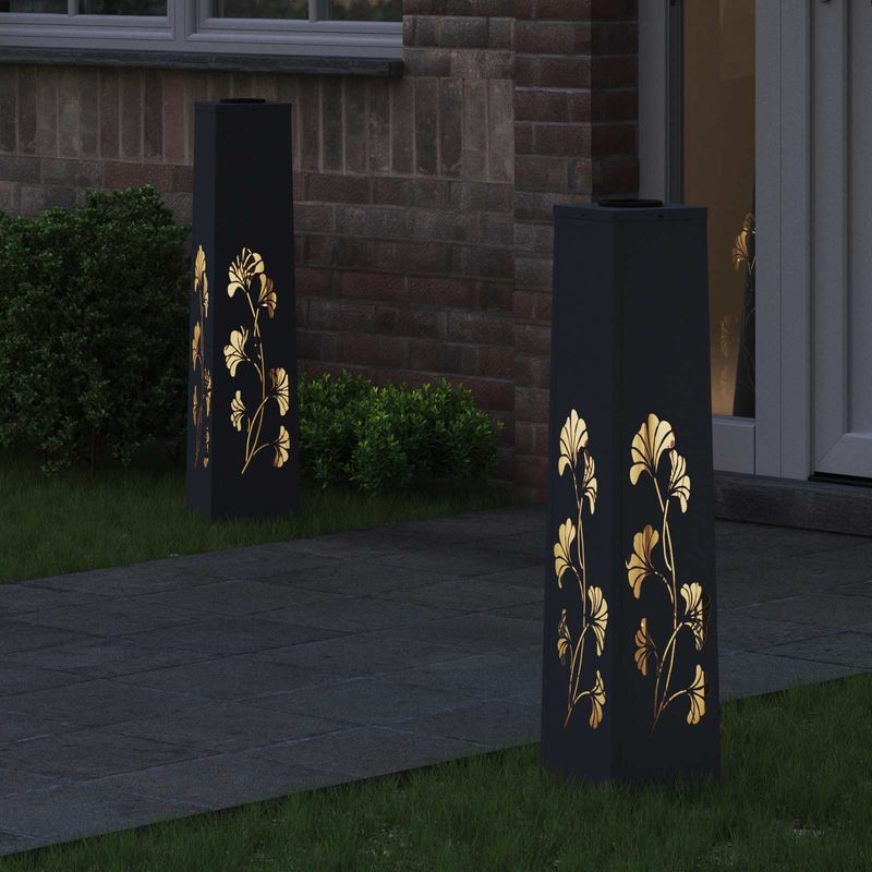 Casa si Gradina - Corpuri si surse de iluminat - Iluminat exterior - Felinare - Lumina LED Solara pentru Alei 2 pcs Antracit - Infinity.ro