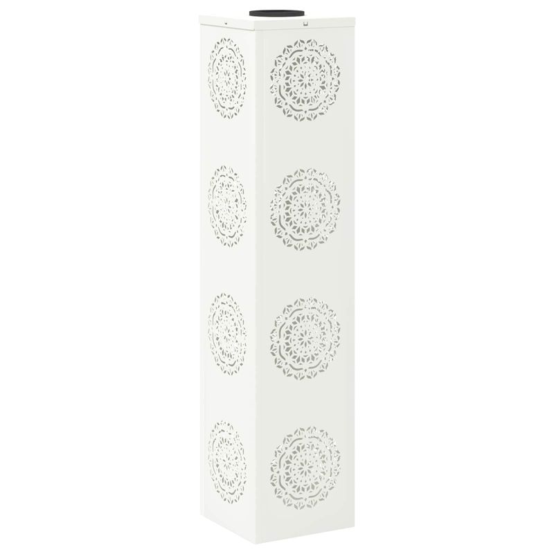 Casa si Gradina - Corpuri si surse de iluminat - Iluminat exterior - Felinare - Lumina LED Solara pentru Alei 2 pcs Alb Otel laminat la rece - Infinity.ro