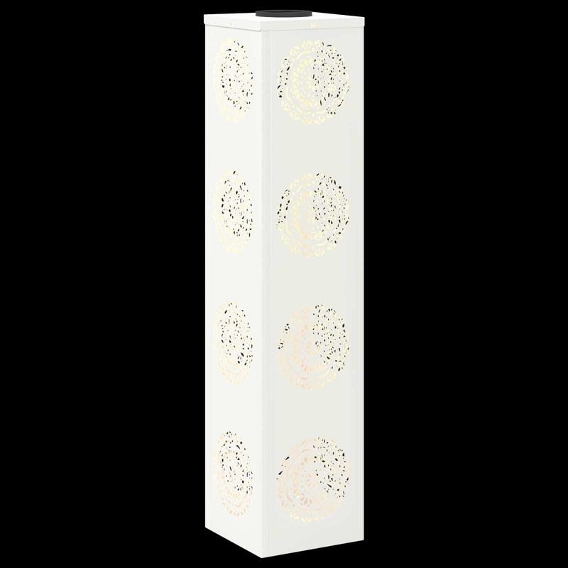 Casa si Gradina - Corpuri si surse de iluminat - Iluminat exterior - Felinare - Lumina LED Solara pentru Alei 2 pcs Alb Otel laminat la rece - Infinity.ro