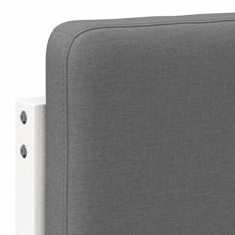 Casa si Gradina - Mobilier - Paturi si accesorii - Accesorii paturi - Tablie de pat tapitata Alb si gri deschis 180 cm Lemn de pin masiv - Infinity.ro