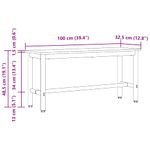 Casa si Gradina - Mobilier - Canapele si coltare - Banchete - Banca de Dining 2 pcs Stejar fumuriu 100 x 32,5 x 48,5 cm - Infinity.ro