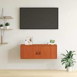 Casa si Gradina - Mobilier - Biblioteci si rafturi - Rafturi - Dulap de perete Maroniu cerat 80 x 30 x 30 cm Lemn de pin masiv - Infinity.ro