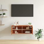 Casa si Gradina - Mobilier - Biblioteci si rafturi - Rafturi - Dulap de perete Maroniu cerat 80 x 30 x 30 cm Lemn de pin masiv - Infinity.ro