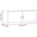 Casa si Gradina - Mobilier - Biblioteci si rafturi - Rafturi - Dulap de perete Maroniu cerat 80 x 30 x 30 cm Lemn de pin masiv - Infinity.ro