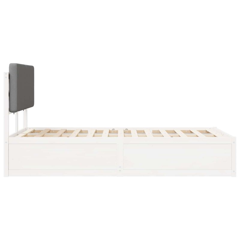 Casa si Gradina - Mobilier - Paturi si accesorii - Paturi - Cadru de pat cu tablie tapitata Gri inchis 80 x 200 cm - Infinity.ro
