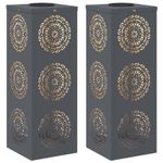 Casa si Gradina - Corpuri si surse de iluminat - Iluminat exterior - Felinare - Lumina LED Solara pentru Alei 2 pcs Antracit - Infinity.ro