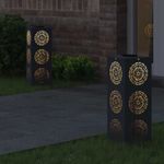 Casa si Gradina - Corpuri si surse de iluminat - Iluminat exterior - Felinare - Lumina LED Solara pentru Alei 2 pcs Antracit - Infinity.ro