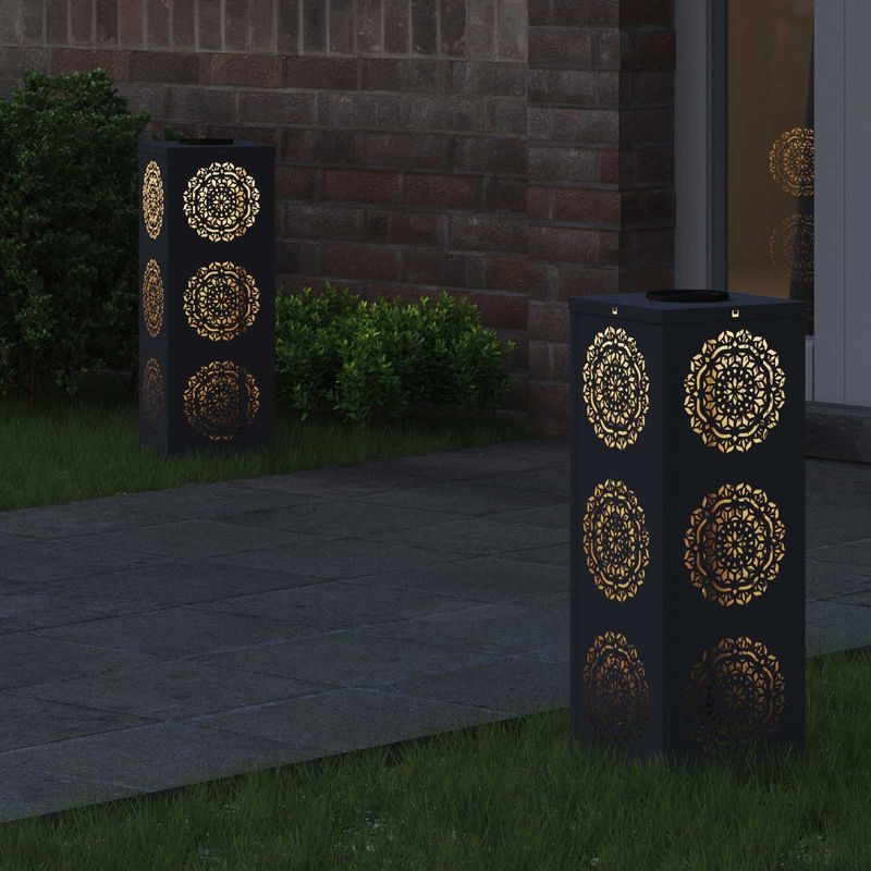 Casa si Gradina - Corpuri si surse de iluminat - Iluminat exterior - Felinare - Lumina LED Solara pentru Alei 2 pcs Antracit - Infinity.ro