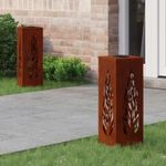 Casa si Gradina - Corpuri si surse de iluminat - Iluminat exterior - Felinare - Lumina LED Solara pentru Alei cu lumini cu baterie 2 pcs Bronz - Infinity.ro