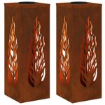 Casa si Gradina - Corpuri si surse de iluminat - Iluminat exterior - Felinare - Lumina LED Solara pentru Alei cu lumini cu baterie 2 pcs Bronz - Infinity.ro