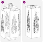 Casa si Gradina - Corpuri si surse de iluminat - Iluminat exterior - Felinare - Lumina LED Solara pentru Alei cu lumini cu baterie 2 pcs Bronz - Infinity.ro