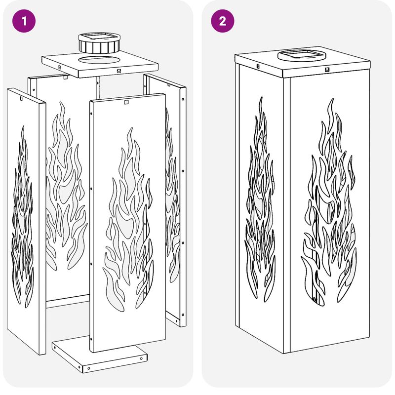 Casa si Gradina - Corpuri si surse de iluminat - Iluminat exterior - Felinare - Lumina LED Solara pentru Alei cu lumini cu baterie 2 pcs Bronz - Infinity.ro
