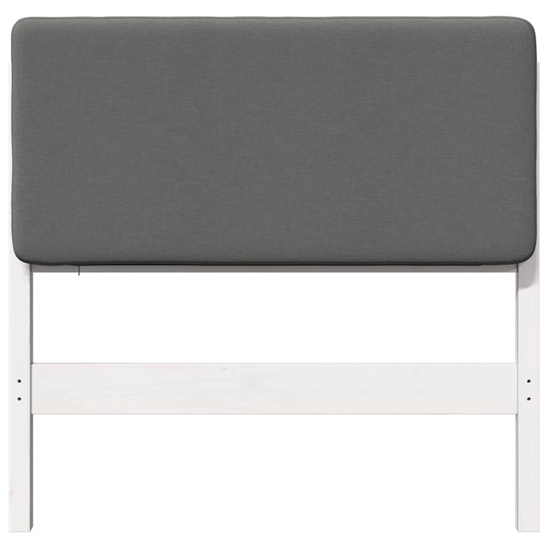 Casa si Gradina - Mobilier - Paturi si accesorii - Accesorii paturi - Tablie de pat tapitata Alb si gri deschis 90 cm Lemn de pin masiv - Infinity.ro