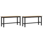 Casa si Gradina - Mobilier - Canapele si coltare - Banchete - Banca de Dining 2 pcs Stejar Artizanal 100 x 32,5 x 48,5 cm - Infinity.ro