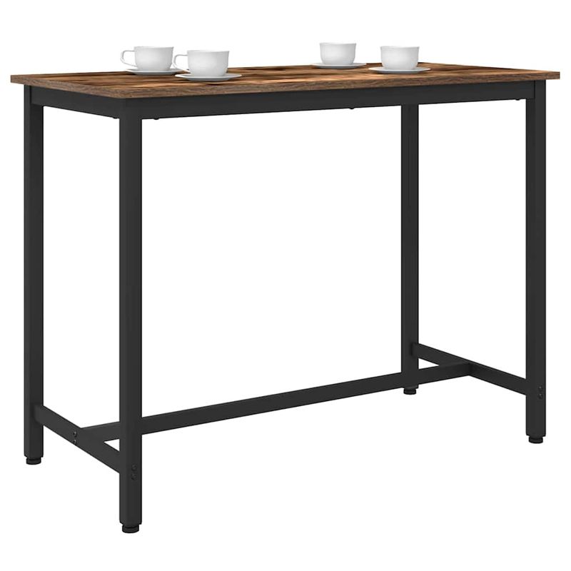 Casa si Gradina - Mobilier - Mese si birouri - Mese living - Masa Stejar fumuriu 100 x 50 x 76,5 cm Lemn ingineresc si otel - Infinity.ro