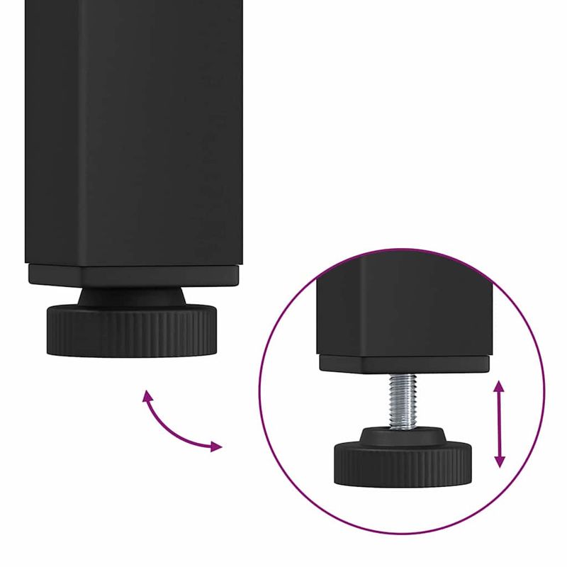 Casa si Gradina - Mobilier - Mese si birouri - Birouri - Masa Stejar Negru 100 x 50 x 76,5 cm Lemn ingineresc si otel - Infinity.ro