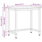 Casa si Gradina - Mobilier - Mese si birouri - Birouri - Masa Stejar Negru 100 x 50 x 76,5 cm Lemn ingineresc si otel - Infinity.ro