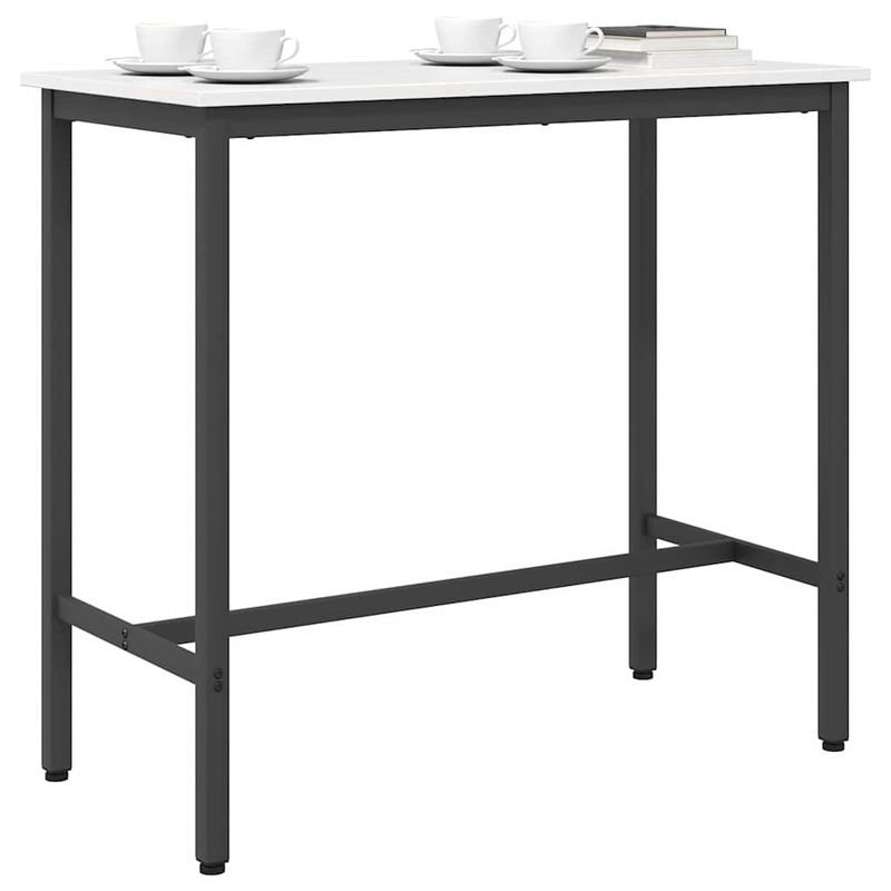Casa si Gradina - Mobilier - Mese si birouri - Mese living - Masa Alb 100 x 50 x 91 cm Lemn ingineresc si otel - Infinity.ro