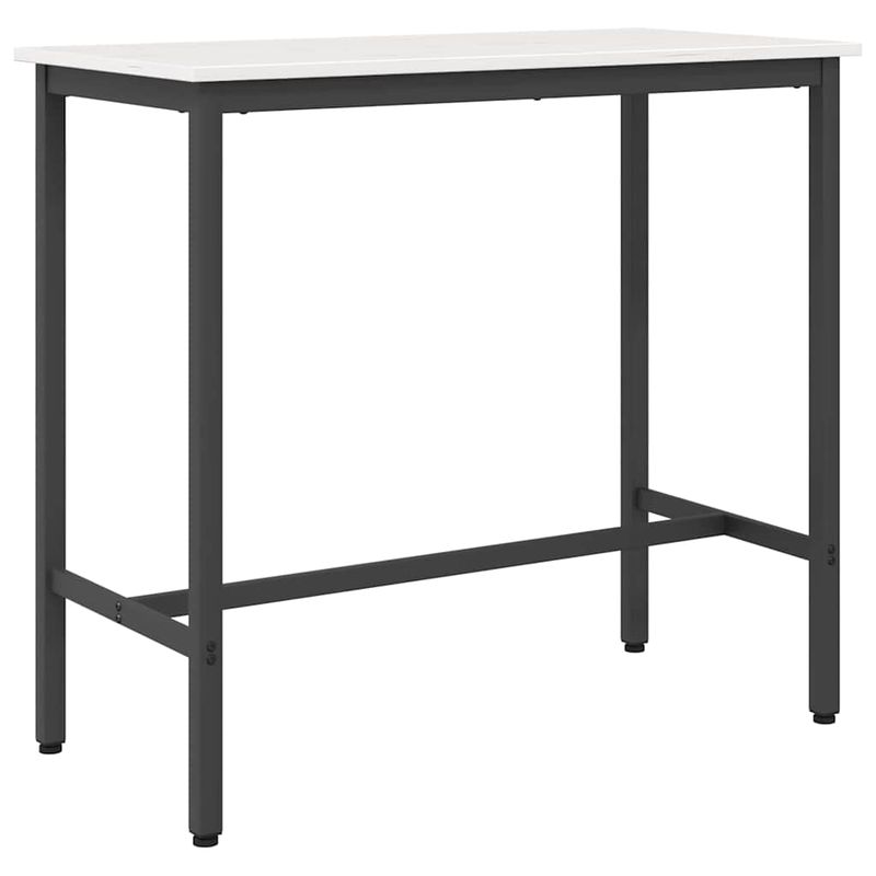 Casa si Gradina - Mobilier - Mese si birouri - Mese living - Masa Alb 100 x 50 x 91 cm Lemn ingineresc si otel - Infinity.ro