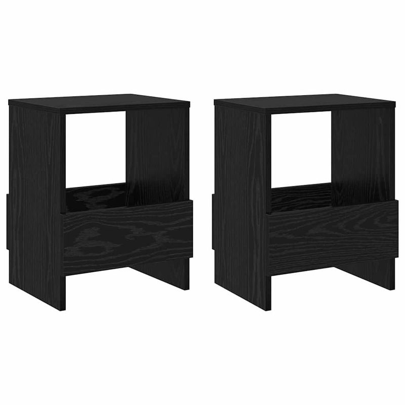 Casa si Gradina - Mobilier - Biblioteci si rafturi - Rafturi - Raft pentru reviste 2 pcs Stejar Negru 35 x 30 x 45 cm - Infinity.ro