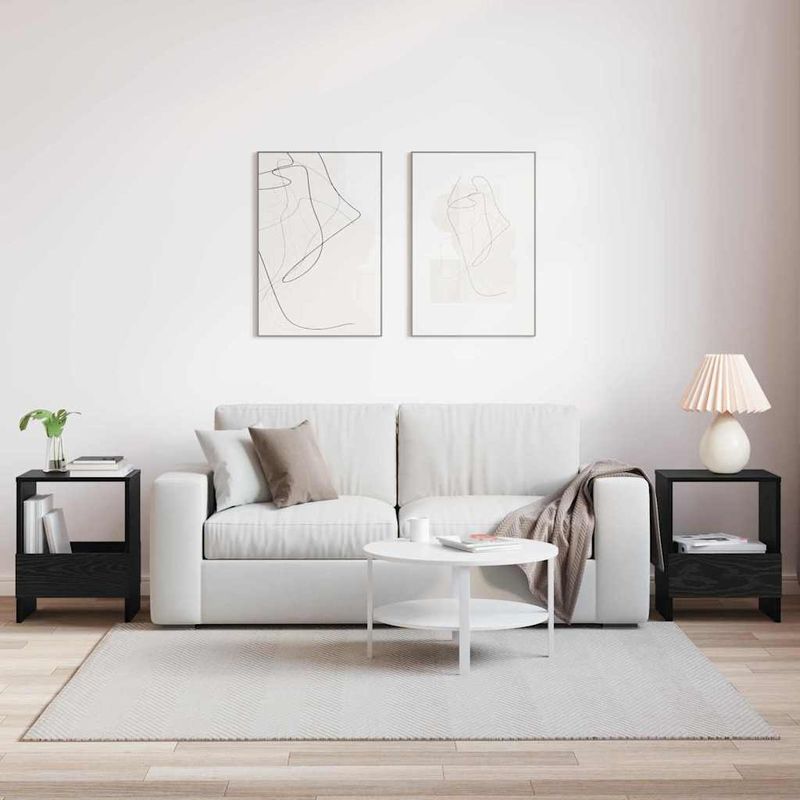 Casa si Gradina - Mobilier - Biblioteci si rafturi - Rafturi - Raft pentru reviste 2 pcs Stejar Negru 35 x 30 x 45 cm - Infinity.ro