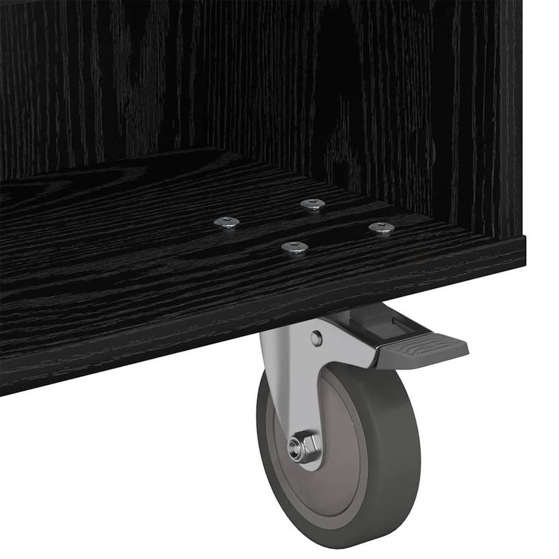 Casa si Gradina - Mobilier - Mese si birouri - Mese living - Masa laterala cu roti Stejar Negru 90 x 50 x 30 cm - Infinity.ro