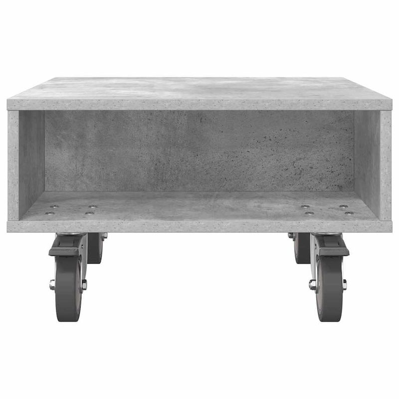 Casa si Gradina - Mobilier - Mese si birouri - Mese living - Masa laterala cu roti Gri din beton 50 x 50 x 30 cm - Infinity.ro