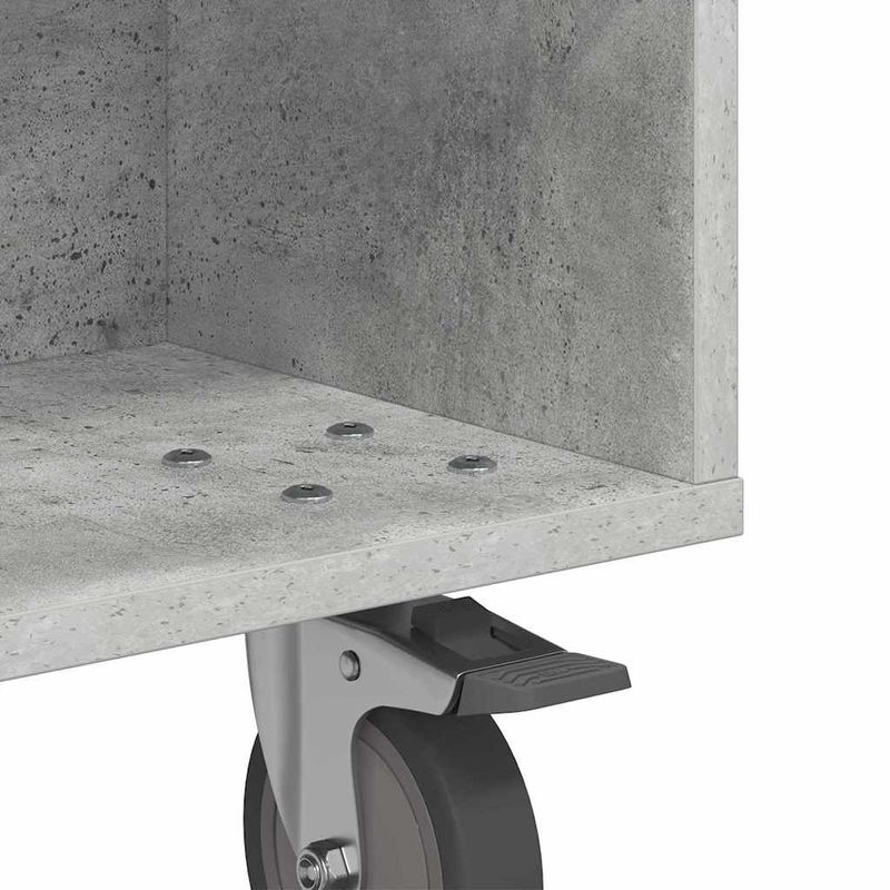 Casa si Gradina - Mobilier - Mese si birouri - Mese living - Masa laterala cu roti Gri din beton 50 x 50 x 30 cm - Infinity.ro