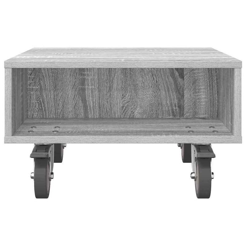 Casa si Gradina - Mobilier - Mese si birouri - Mese living - Masa laterala cu roti Gri Sonoma 50 x 50 x 30 cm Lemn compozit - Infinity.ro