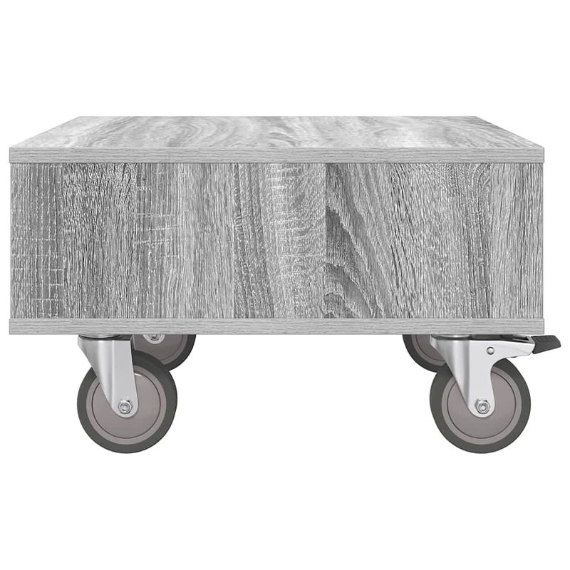 Casa si Gradina - Mobilier - Mese si birouri - Mese living - Masa laterala cu roti Gri Sonoma 50 x 50 x 30 cm Lemn compozit - Infinity.ro