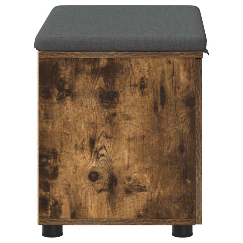 Casa si Gradina - Mobilier - Organizare si depozitare - Bancute - Banca pentru hol cu perna cu usa, Stejar fumuriu 60 x 38 x 46 cm - Infinity.ro