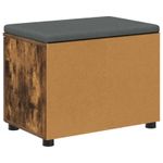 Casa si Gradina - Mobilier - Organizare si depozitare - Bancute - Banca pentru hol cu perna cu usa, Stejar fumuriu 60 x 38 x 46 cm - Infinity.ro