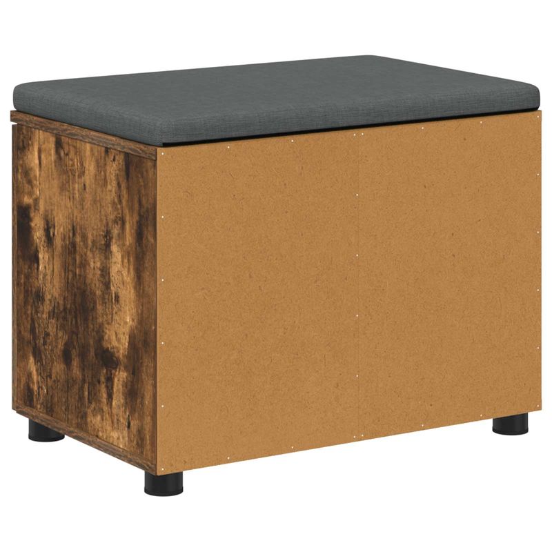Casa si Gradina - Mobilier - Organizare si depozitare - Bancute - Banca pentru hol cu perna cu usa, Stejar fumuriu 60 x 38 x 46 cm - Infinity.ro