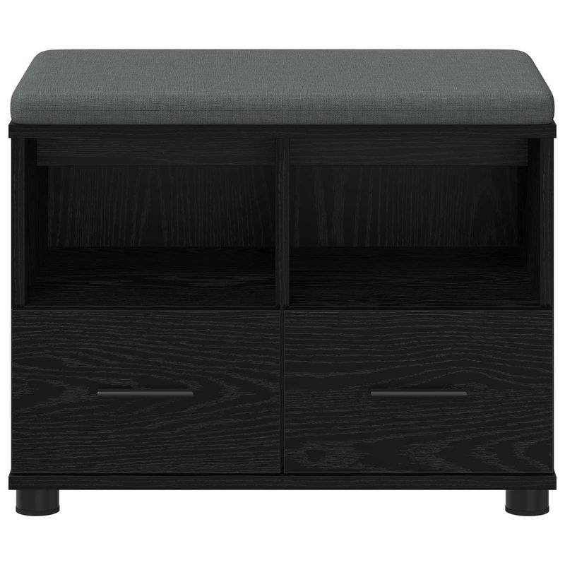 Casa si Gradina - Mobilier - Canapele si coltare - Banchete - Banca pentru hol cu perna Stejar Negru 60 x 38 x 46 cm - Infinity.ro