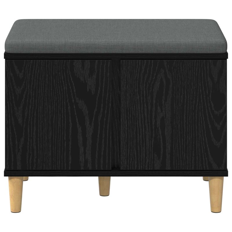 Casa si Gradina - Mobilier - Organizare si depozitare - Bancute - Banca pentru hol cu perna cu usa Stejar Negru 60 x 38 x 46 cm, - Infinity.ro