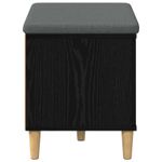 Casa si Gradina - Mobilier - Organizare si depozitare - Bancute - Banca pentru hol cu perna cu usa Stejar Negru 60 x 38 x 46 cm, - Infinity.ro