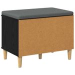 Casa si Gradina - Mobilier - Organizare si depozitare - Bancute - Banca pentru hol cu perna cu usa Stejar Negru 60 x 38 x 46 cm, - Infinity.ro