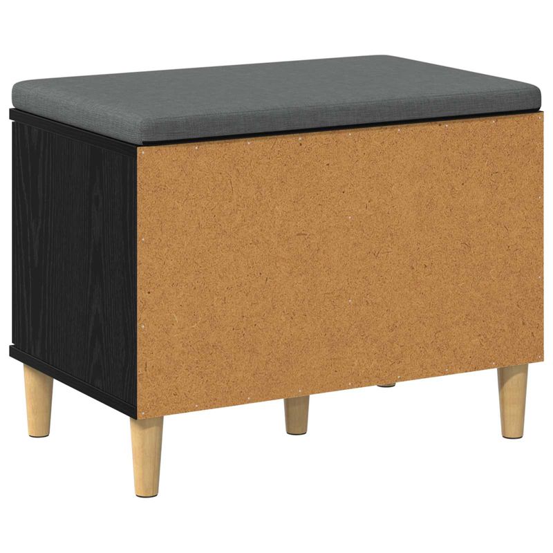 Casa si Gradina - Mobilier - Organizare si depozitare - Bancute - Banca pentru hol cu perna cu usa Stejar Negru 60 x 38 x 46 cm, - Infinity.ro