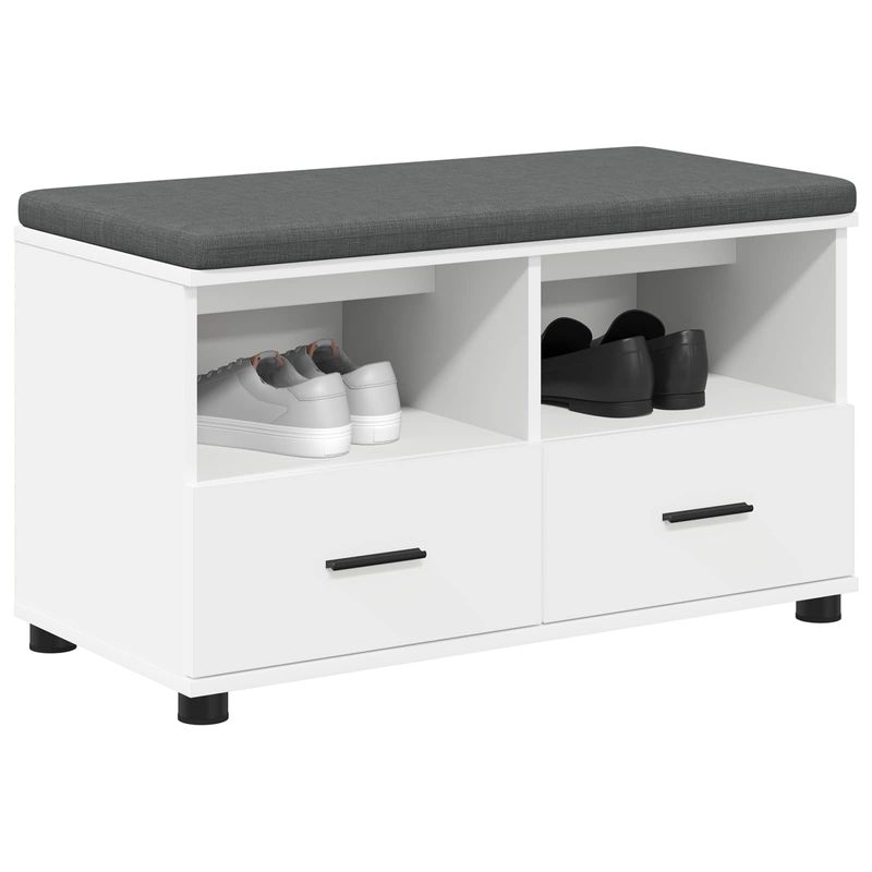 Casa si Gradina - Mobilier - Organizare si depozitare - Bancute - Banca pentru hol cu perna cu sertar Alb 80 x 38 x 46 cm - Infinity.ro