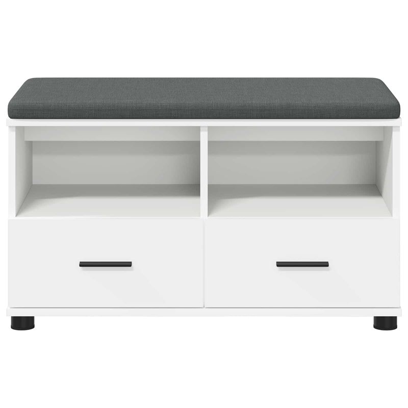 Casa si Gradina - Mobilier - Organizare si depozitare - Bancute - Banca pentru hol cu perna cu sertar Alb 80 x 38 x 46 cm - Infinity.ro