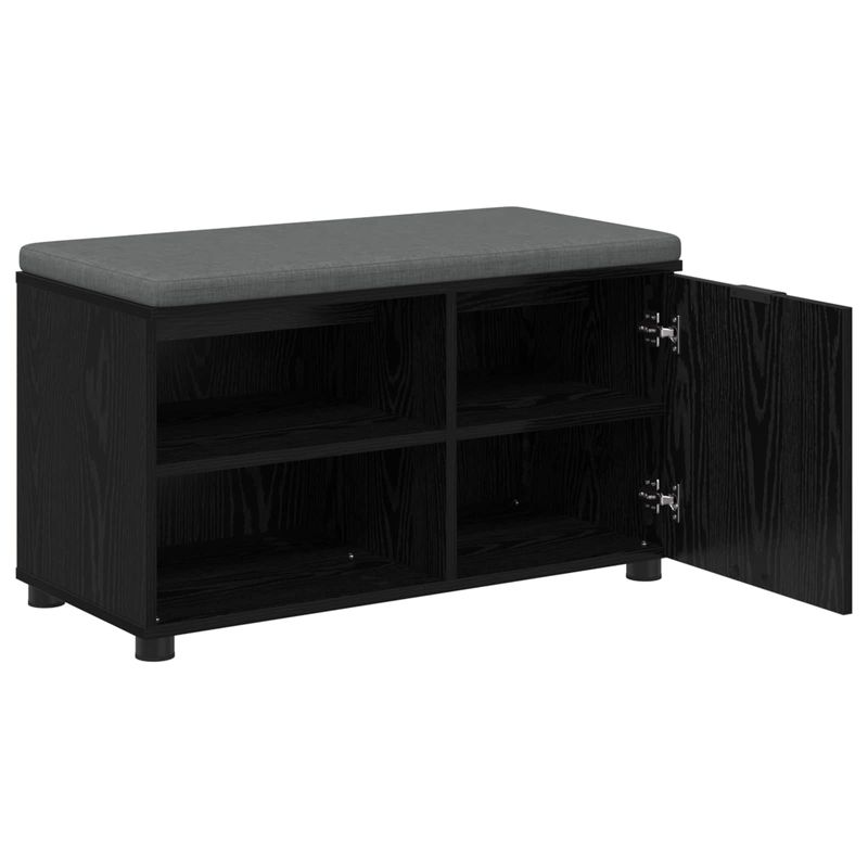 Casa si Gradina - Mobilier - Canapele si coltare - Banchete - Banca pentru hol cu perna Simplu Stejar Negru 80 x 38 x 46 cm - Infinity.ro