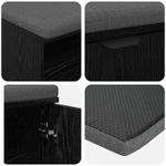 Casa si Gradina - Mobilier - Canapele si coltare - Banchete - Banca pentru hol cu perna Simplu Stejar Negru 80 x 38 x 46 cm - Infinity.ro