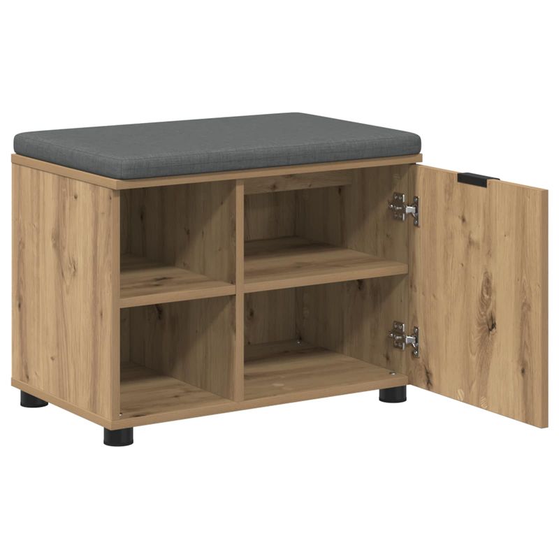 Casa si Gradina - Mobilier - Canapele si coltare - Banchete - Banca pentru hol cu perna Stejar Artizanal 60 x 38 x 46 cm - Infinity.ro