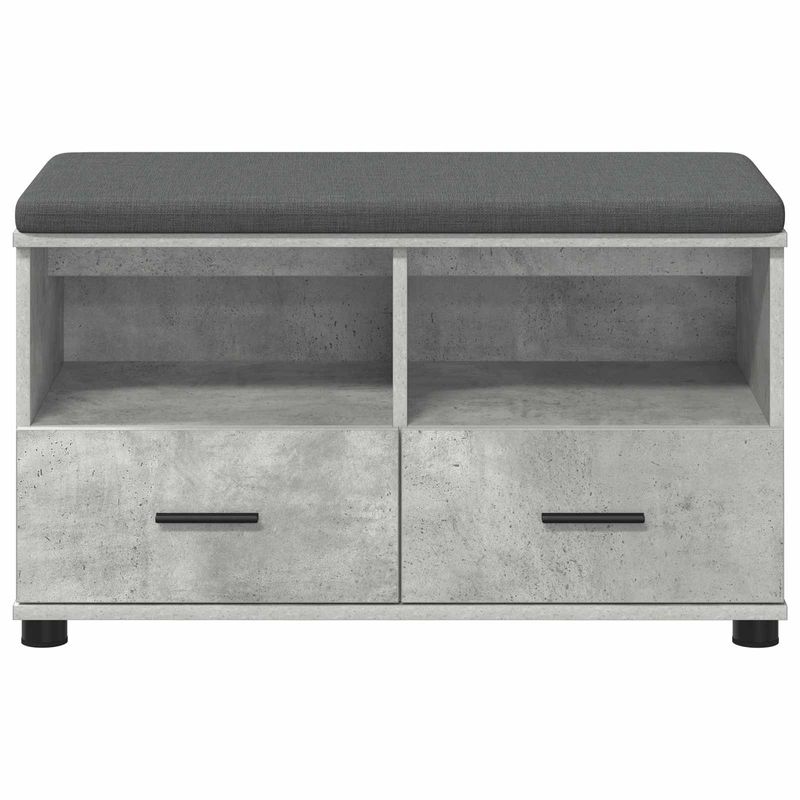 Casa si Gradina - Mobilier - Organizare si depozitare - Bancute - Banca pentru hol cu perna Gri din beton 80 x 38 x 46 cm - Infinity.ro
