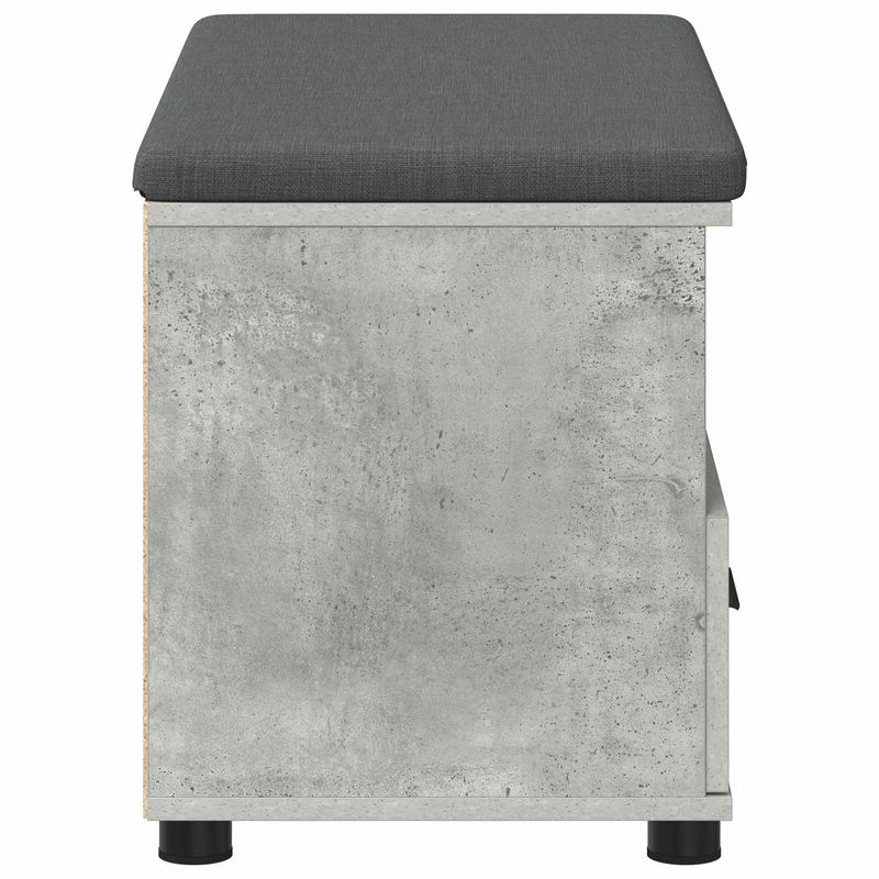 Casa si Gradina - Mobilier - Organizare si depozitare - Bancute - Banca pentru hol cu perna Gri din beton 80 x 38 x 46 cm - Infinity.ro