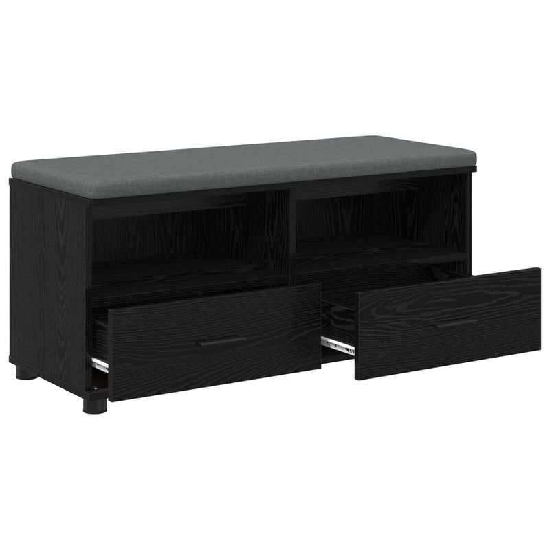 Casa si Gradina - Mobilier - Organizare si depozitare - Bancute - Banca pentru hol cu perna Stejar Negru 100 x 38 x 46 cm - Infinity.ro