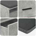 Casa si Gradina - Mobilier - Organizare si depozitare - Bancute - Banca pentru hol cu perna Gri din beton 80 x 38 x 46 cm - Infinity.ro